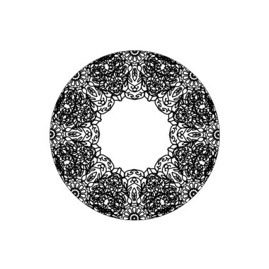 Vektör yuvarlak soyut daire. Mandala stili.