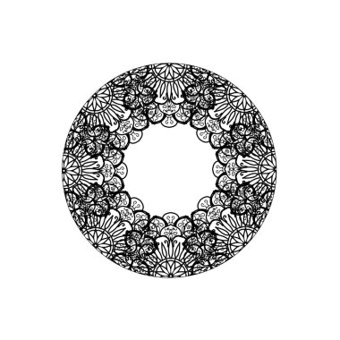 Vektör yuvarlak soyut daire. Mandala stili.