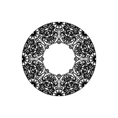 Vektör yuvarlak soyut daire. Mandala stili.