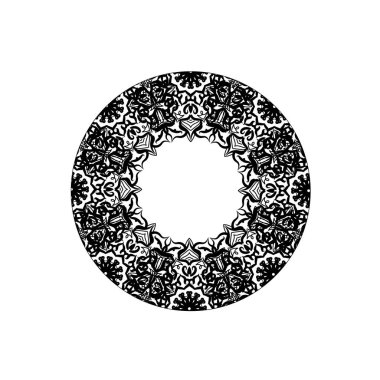 Vektör yuvarlak soyut daire. Mandala stili.
