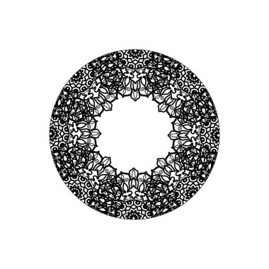 Vektör yuvarlak soyut daire. Mandala stili.