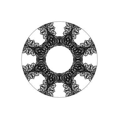 Vektör yuvarlak soyut daire. Mandala stili.