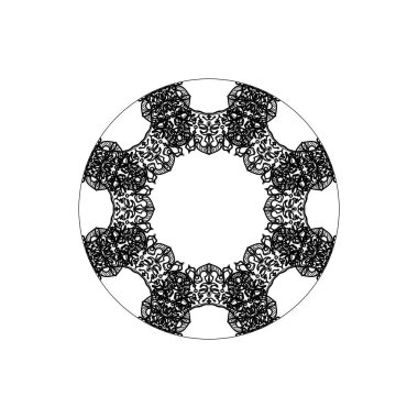 Vektör yuvarlak soyut daire. Mandala stili.