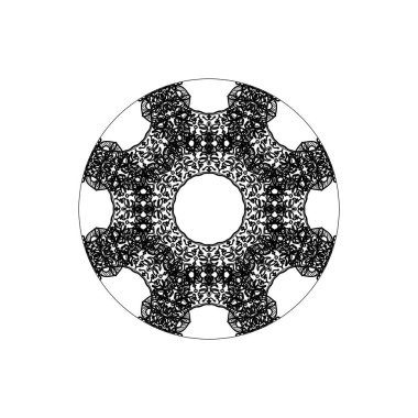 Vektör yuvarlak soyut daire. Mandala stili.