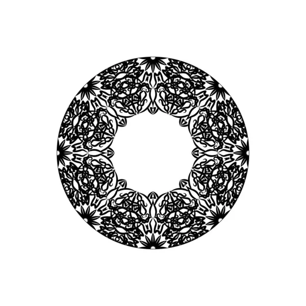 Vektör yuvarlak soyut daire. Mandala stili.