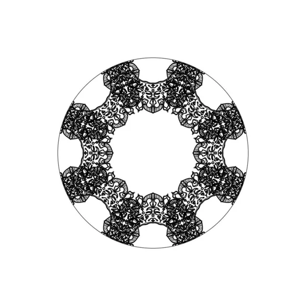 Vektör yuvarlak soyut daire. Mandala stili.