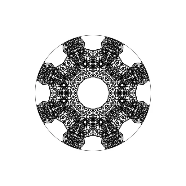 Vektör yuvarlak soyut daire. Mandala stili.