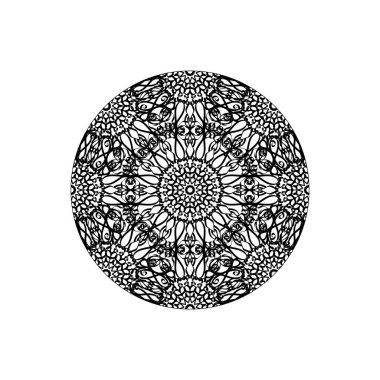 Vektör yuvarlak soyut daire. Mandala stili.