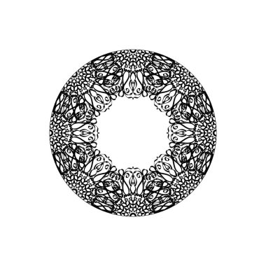 Vektör yuvarlak soyut daire. Mandala stili.