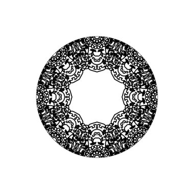 Vektör yuvarlak soyut daire. Mandala stili.