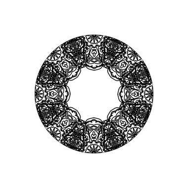 Vektör yuvarlak soyut daire. Mandala stili.