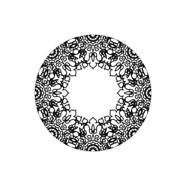 Vektör yuvarlak soyut daire. Mandala stili.