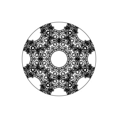 Vektör yuvarlak soyut daire. Mandala stili.