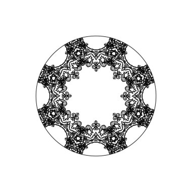 Vektör yuvarlak soyut daire. Mandala stili.