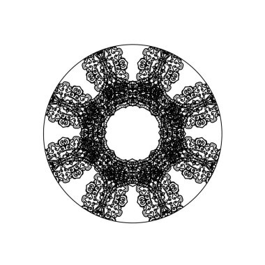 Vektör yuvarlak soyut daire. Mandala stili.