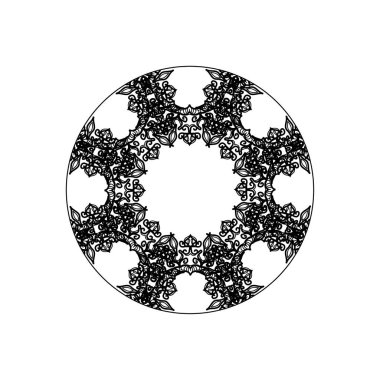 Vektör yuvarlak soyut daire. Mandala stili.