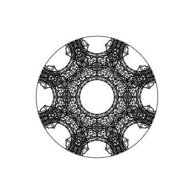 Vektör yuvarlak soyut daire. Mandala stili.