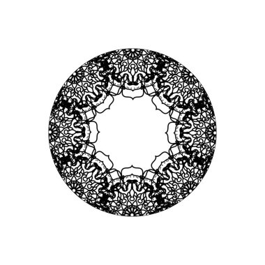 Vektör yuvarlak soyut daire. Mandala stili.