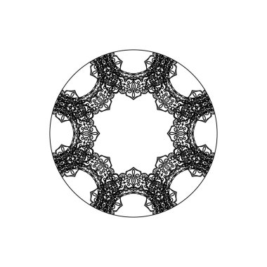 Vektör yuvarlak soyut daire. Mandala stili.