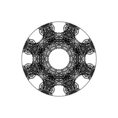 Vektör yuvarlak soyut daire. Mandala stili.
