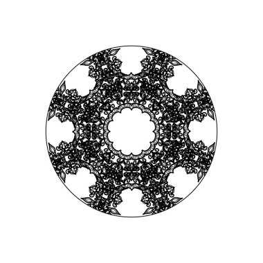 Vektör yuvarlak soyut daire. Mandala stili.