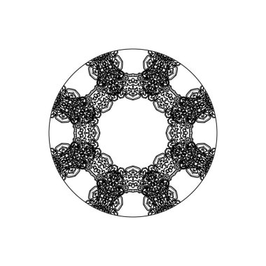 Vektör yuvarlak soyut daire. Mandala stili.