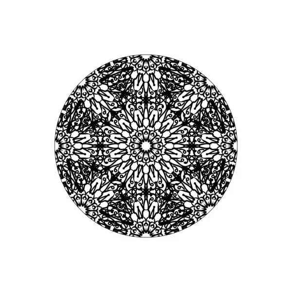 Lingkaran Bulat Abstrak Vektor Gaya Mandala - Stok Vektor