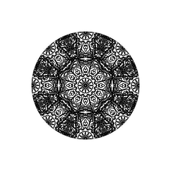Vector Runda Abstrakt Cirkel Mandala Stil — Stock vektor