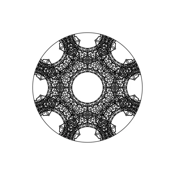 Vector Círculo Abstracto Redondo Estilo Mandala — Vector de stock