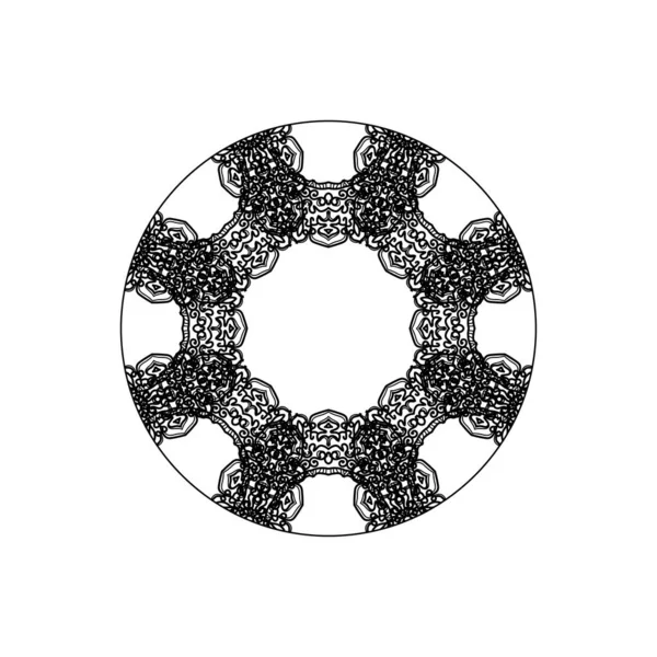 Vektör yuvarlak soyut daire. Mandala stili.