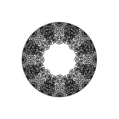 Vektör yuvarlak soyut daire. Mandala stili.