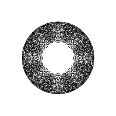 Vektör yuvarlak soyut daire. Mandala stili.