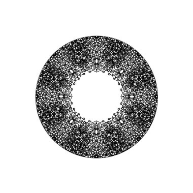 Vektör yuvarlak soyut daire. Mandala stili.