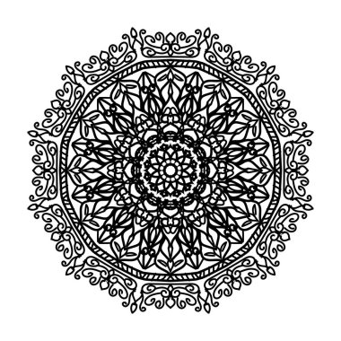 Vektör yuvarlak soyut daire. Mandala stili.
