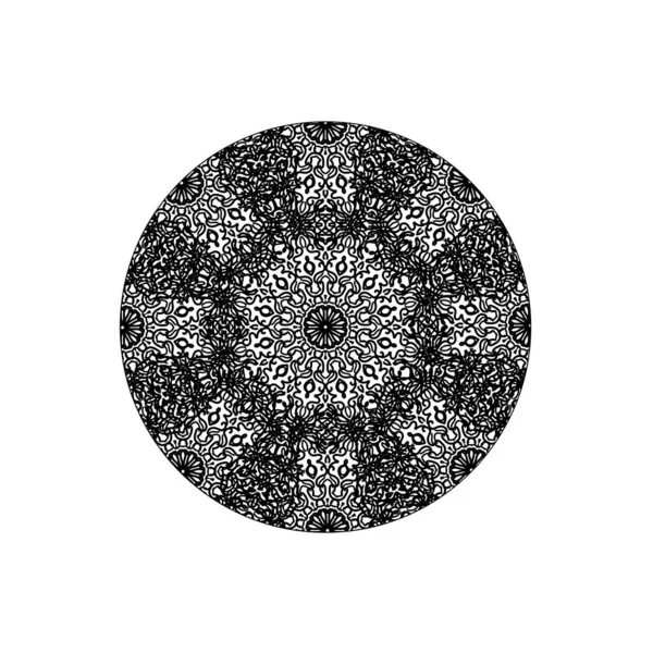 Lingkaran Bulat Abstrak Vektor Gaya Mandala - Stok Vektor