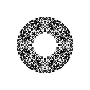 Mandala desensiz çiçek süsü