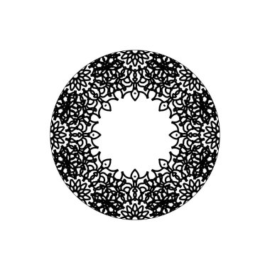 Mandala desensiz çiçek süsü