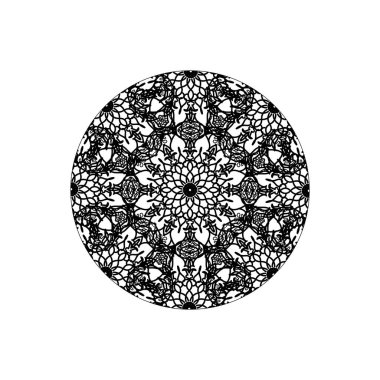 Mandala desensiz çiçek süsü