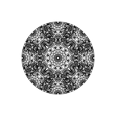 Mandala desensiz çiçek süsü