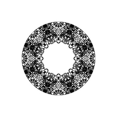 Mandala desensiz çiçek süsü