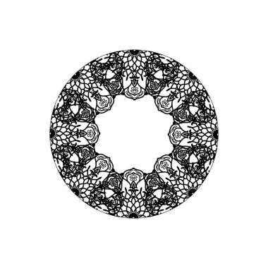 Mandala desensiz çiçek süsü