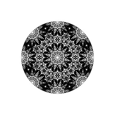 Mandala desensiz çiçek süsü