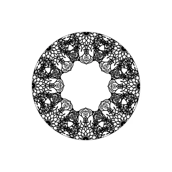 Mandala desensiz çiçek süsü