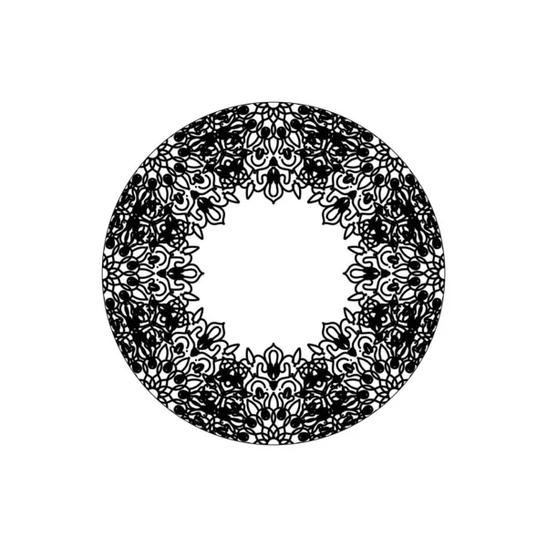 Mandala Patrón Sin Costuras Ornamento Floral — Vector de stock