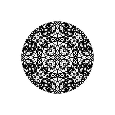 Mandala desensiz çiçek süsü