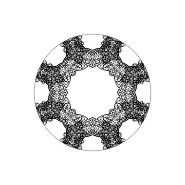 Mandala desensiz çiçek süsü