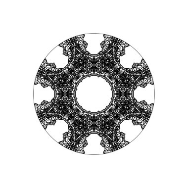 Mandala desensiz çiçek süsü