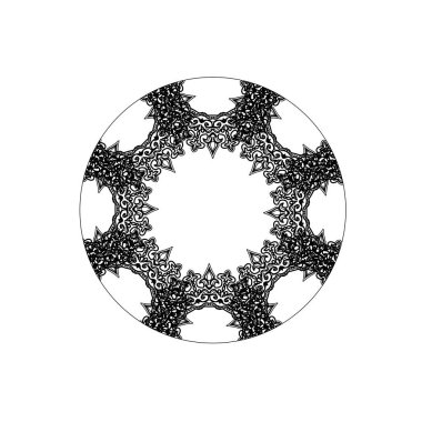 Mandala desensiz çiçek süsü