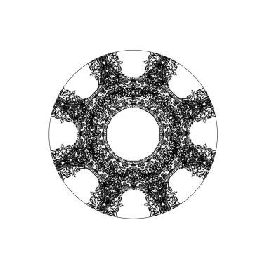 Mandala desensiz çiçek süsü