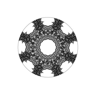 Mandala desensiz çiçek süsü